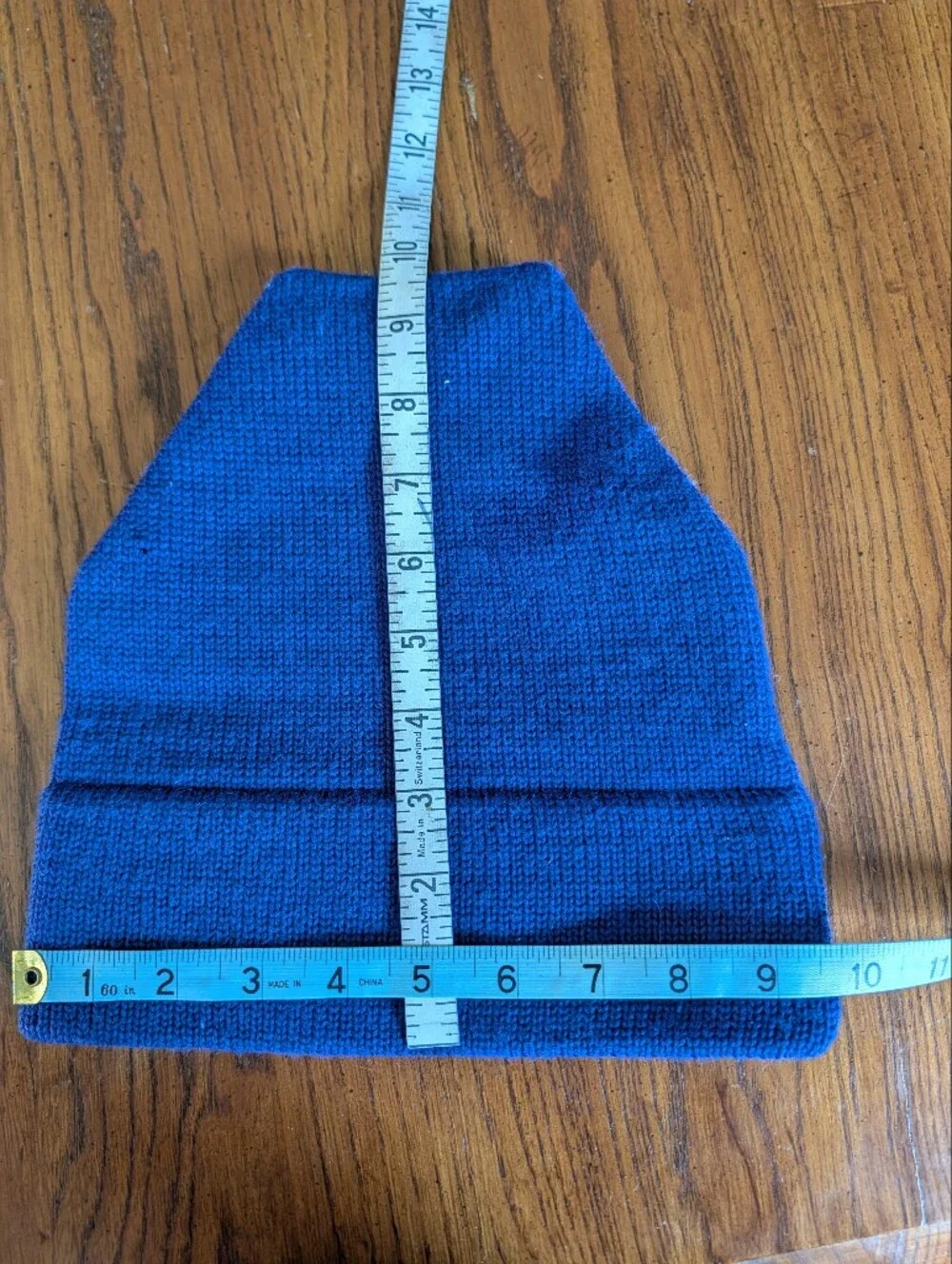 Vintage Ossi Blue Fleece Lined Beanie Knit Winter Hat Ski Unisex